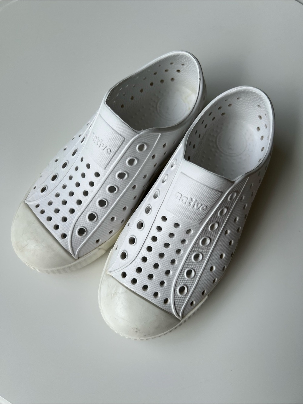 Native White Slip-On Perforated Shoes